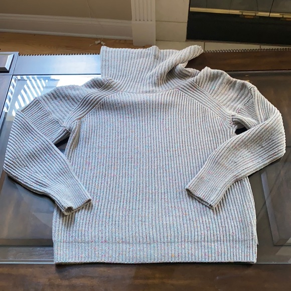 FREE PEOPLE LEO TUNIC SILVER GLEAM COMBO SWEATER - Picture 7 of 15